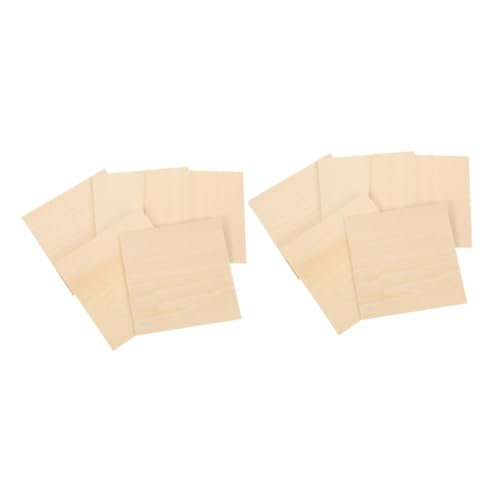 Tofficu 10 Stück Teiliges Unbemalte Sperrholzplatten aus Basswood Glatte Splitterfreie Holzscheiben für DIY Bastelprojekte Modellbau und Holzdekoration von Tofficu