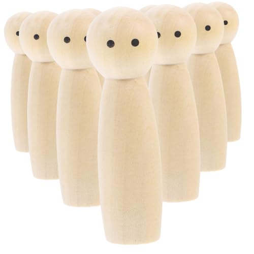 Tofficu 10 Stück Teiliges Unvollendete Holzfiguren Natürliche DIY Bemalbare Holzpuppen für Kreative Handwerksprojekte und Dekoration Zuhause Tofficu 10 Stück Teiliges Unvollendete Holzfiguren Natürliche DIY Bemalbare Holzpuppen für Kreative Handwerksprojekte und Dekoration Zuhause von Tofficu
