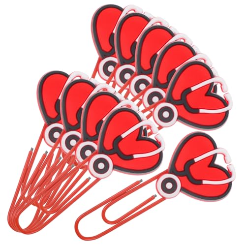 Tofficu 10 Stück Teiliges Wiederverwendbare Bunte PVC Lesezeichen mit Niedlichen Cartoon Büroklammern Praktische Schreibwaren für Schule Büro und Tofficu 10 Stück Teiliges Wiederverwendbare Bunte PVC Lesezeichen mit Niedlichen Cartoon Büroklammern Praktische Schreibwaren für Schule Büro und von Tofficu