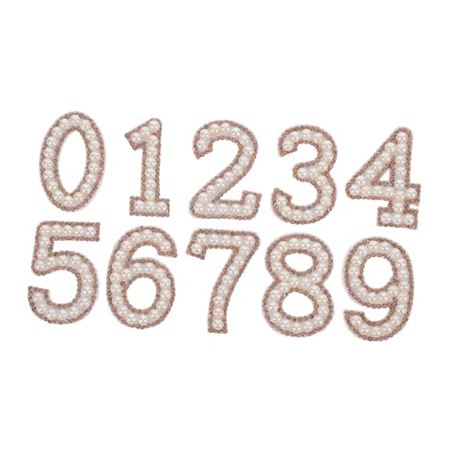 Tofficu 10 Stück Teiliges Zahlen Bügelbilder mit Kunststoff Strass und Perlen Strapazierfähige Aufnäher zum Aufbügeln für DIY Kleidung für T Shirts Kleider Röcke Applikationen Tofficu 10 Stück Teiliges Zahlen Bügelbilder mit Kunststoff Strass und Perlen Strapazierfähige Aufnäher zum Aufbügeln für DIY Kleidung für T Shirts Kleider Röcke Applikationen von Tofficu