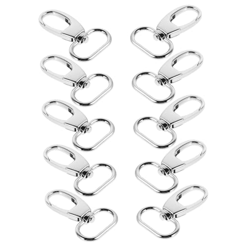 Tofficu 10 Stück Teiliges Zinklegierung Drehverschluss Karabinerhaken für Schultergurte und Taschen Robustes Metall mit Innenmaß Einfacher Verschluss für DIY Schlüsselanhänger und Tofficu 10 Stück Teiliges Zinklegierung Drehverschluss Karabinerhaken für Schultergurte und Taschen Robustes Metall mit Innenmaß Einfacher Verschluss für DIY Schlüsselanhänger und von Tofficu
