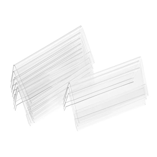 Tofficu 10 Stück Transparente Doppelseitige Namensschilder aus Robustem Pet V Förmige Tischaufsteller für Büro Konferenz Meeting Vielseitige Elegante Tischkartenhalter von Tofficu