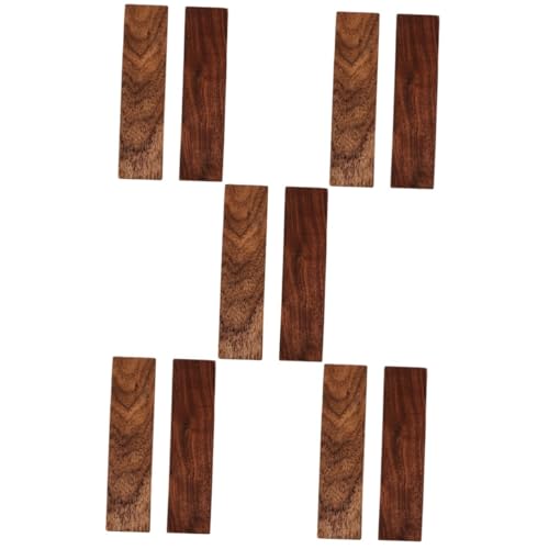 Tofficu 10 Stück Unbehandelte Rechteckige Holzblöcke aus Schwarzem Walnussholz Dicke Stabile Holzplatten zum Schnitzen Basteln DIY Holzhandwerk und Whittling für Erwachsene von Tofficu