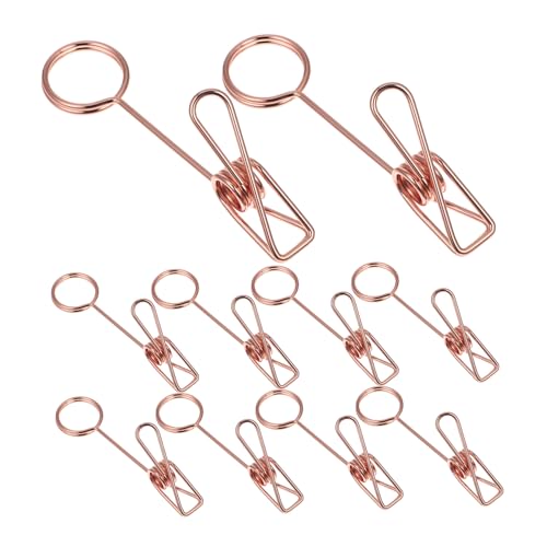 Tofficu 10 Stück Wäscheklammer Schreibtisch Karte Clips Schilderhalter mit Klemme Fotohalter Bildhalter für Tische Foto-Display-Clip Memo -Halter -Clip Desktop-Bildhalter Eisen Golden von Tofficu