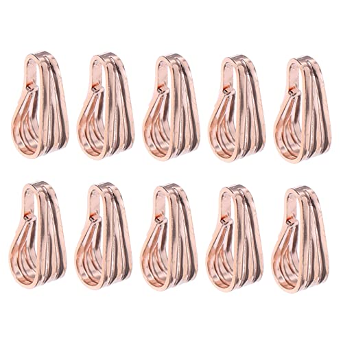 Tofficu 10 Stück Zubehör für Guazi-Schnallen Anhänger für die Schmuckherstellung Charme Reize slico bastelzeug Halskette Charms-Links DIY Halskette Anhänger Verschluss 925 Silber Rose Gold von Tofficu