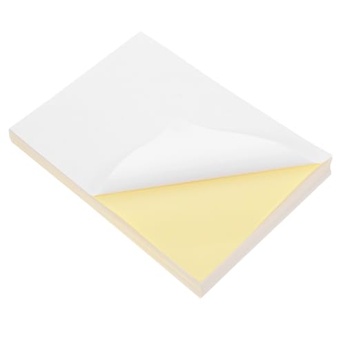 Tofficu 100 Blatt Druckerpapier bedruckbarer Vinyl-Aufkleber Vinylpapier Vinyls aufkleberpapier druckpapier nadeldrucker etikettenpapier selbstklebendes, klebriges Papier leeres Fotopapier von Tofficu