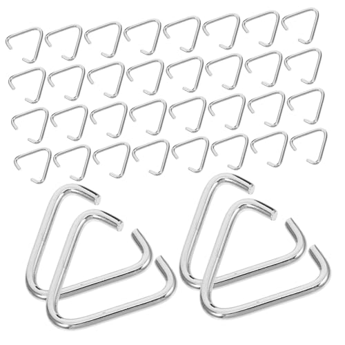 Tofficu 100 STÜCK Teiliges Dreieckiger Sprungringe aus Eisen Offene Dreiecksringe zum Einfachen Befestigen für DIY Schmuck Schlüsselanhänger Anhänger Stilvolle Schmuck Ösen von Tofficu