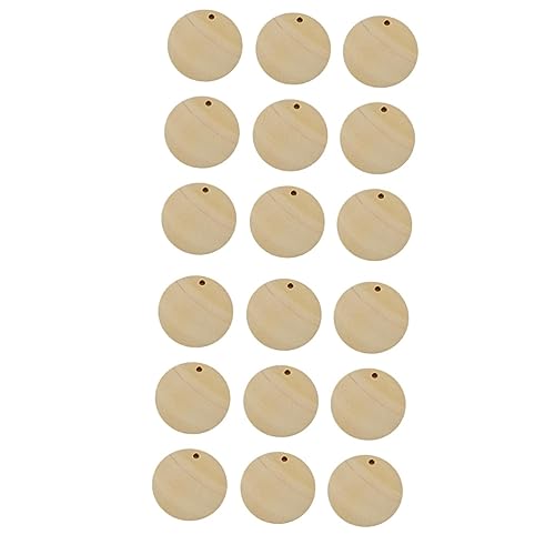Tofficu 100 Stck Runde Holzscheiben Anhänger mit Einzelbohrung Naturbelassene Holzanhänger für DIY Schmuckherstellung Basteln und Kreative Holzdeko Langlebige Charms für Armband und Tofficu 100 Stck Runde Holzscheiben Anhänger mit Einzelbohrung Naturbelassene Holzanhänger für DIY Schmuckherstellung Basteln und Kreative Holzdeko Langlebige Charms für Armband und von Tofficu