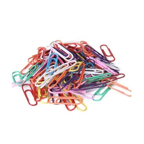 Tofficu 100 Stück 28 mm Büroklammer Office-Dokumentenclip Papierclips Mini-Büroklammer neuartige Büroklammern büromaterial kunststoffclips papierklemmen bunter Dateiclip 28-mm-Feilenclip von Tofficu
