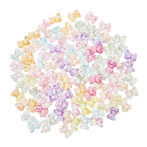 Tofficu 100 Stück Acryl Perlen Bär Abstandsperlen für Schmuckherstellung Bunte Transparente DIY Bastelperlen für Halsketten Armbänder Langlebig und Sicher Zubehör für DIY Schmuck Tofficu 100 Stück Acryl Perlen Bär Abstandsperlen für Schmuckherstellung Bunte Transparente DIY Bastelperlen für Halsketten Armbänder Langlebig und Sicher Zubehör für DIY Schmuck von Tofficu