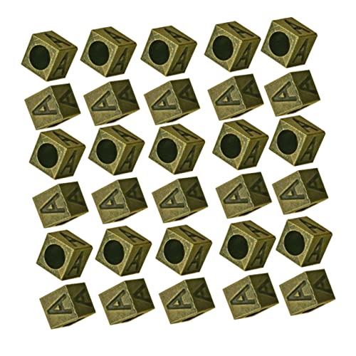 Tofficu 100 Stück Antiquität Cyan Buchstaben Spacer Perlen Legierung für Schmuckherstellung DIY pro Packung für Armbänder und Ketten Kreative Bastelzubehör Tofficu 100 Stück Antiquität Cyan Buchstaben Spacer Perlen Legierung für Schmuckherstellung DIY pro Packung für Armbänder und Ketten Kreative Bastelzubehör von Tofficu