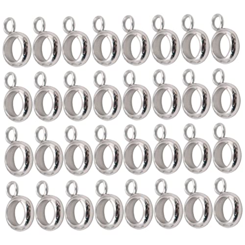 Tofficu 100 Stück Bail Perlen mit Schlaufe Rostfrei Langlebig Vielseitig für DIY Schmuckherstellung Geeignet für Halsketten Armbänder Schlüsselanhänger Tofficu 100 Stück Bail Perlen mit Schlaufe Rostfrei Langlebig Vielseitig für DIY Schmuckherstellung Geeignet für Halsketten Armbänder Schlüsselanhänger von Tofficu