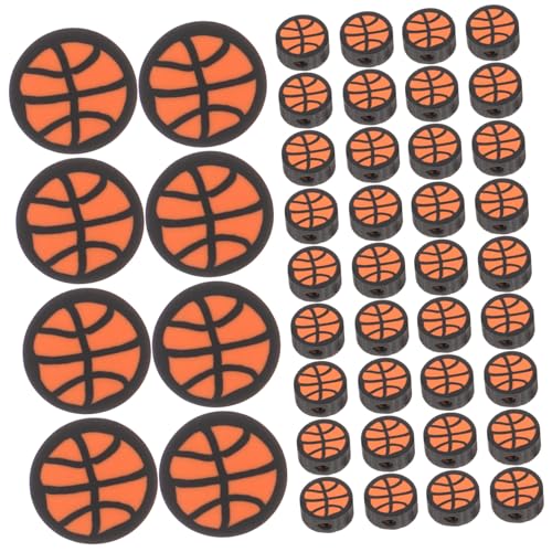 Tofficu 100 Stück Basketball perlen aus Polymer Clay Lose Schmuckperlen für DIY Armbänder Halsketten Langlebige Bastelperlen mit Schwarzem Rand Vielseitig für Schmuckherstellung und Tofficu 100 Stück Basketball perlen aus Polymer Clay Lose Schmuckperlen für DIY Armbänder Halsketten Langlebige Bastelperlen mit Schwarzem Rand Vielseitig für Schmuckherstellung und von Tofficu