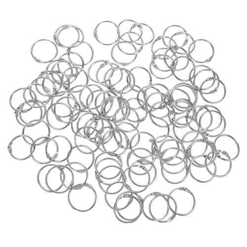 Tofficu 100 Stück Binderahmen Schild Kleine Spaltringe Stichworte Ringe Für Papier Bücherringe Ringordner Für Lose Blätter Schlüssel Bindemittel Loseblattring Schüttgut Silver Eisen von Tofficu