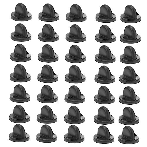 Tofficu 100 Stück Brosche Pin Rückseiten Halter für Anstecknadeln Krawattennadeln und Schmuck Schwarz für Bastelprojekte und DIY Schmuckherstellung von Tofficu