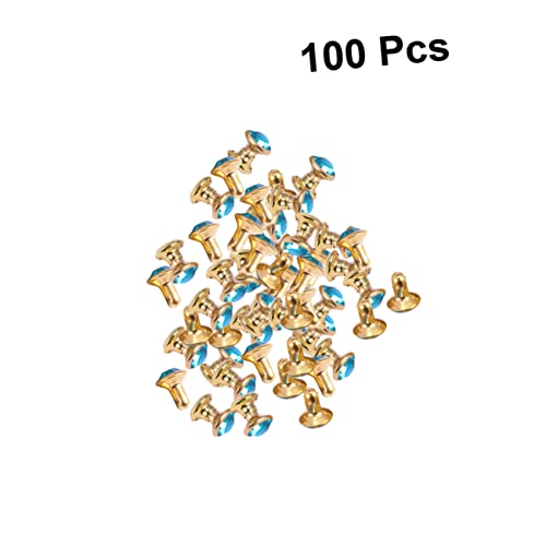 Tofficu 100 Stück Bunte Strasssteine Schnittqualität Hellblaue Diamanten mit Goldenem Rand für Schmuckherstellung und Bekleidungsdesign Tofficu 100 Stück Bunte Strasssteine Schnittqualität Hellblaue Diamanten mit Goldenem Rand für Schmuckherstellung und Bekleidungsdesign von Tofficu
