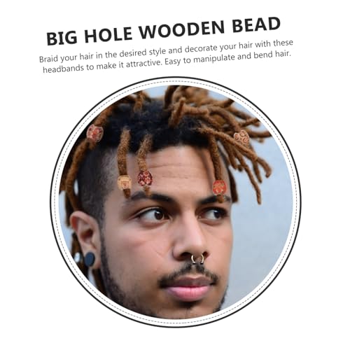 Tofficu 100 Stück Dreadlocks Holzperlen Großes Haarschmuck für Zöpfe Dreadlocks Zubehör Einfach Einzufädeln Haarperlen für Flechten und Haarstyling Tofficu 100 Stück Dreadlocks Holzperlen Großes Haarschmuck für Zöpfe Dreadlocks Zubehör Einfach Einzufädeln Haarperlen für Flechten und Haarstyling von Tofficu