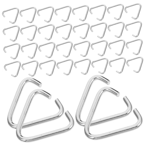 Tofficu 100 Stück Dreiecksschnalle Öffnungsring Perlen Dreiecksring Schlüsselbund mit bunt Dreieckssprungring offene Biegeringe für die Schmuckherstellung Sprungringe Eisen Silber Tofficu 100 Stück Dreiecksschnalle Öffnungsring Perlen Dreiecksring Schlüsselbund mit bunt Dreieckssprungring offene Biegeringe für die Schmuckherstellung Sprungringe Eisen Silber von Tofficu