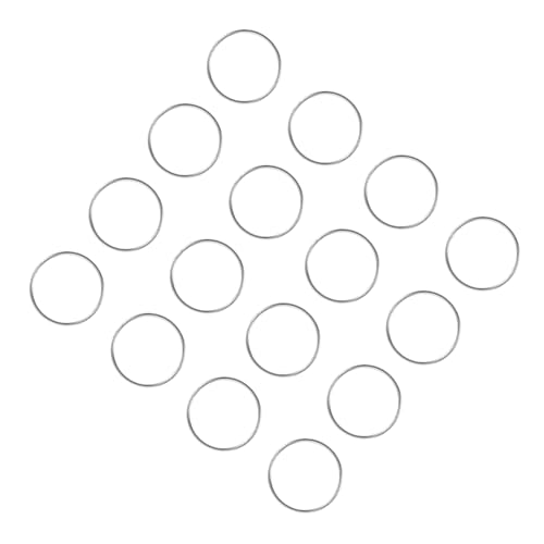 Tofficu 100 Stück Edelstahl Kronleuchter Verbindungsringe Octagonal Beads Connector Chromfarbig Rostfrei Glänzend Vielseitig für Lampenzubehör und Kristallanhänger von Tofficu