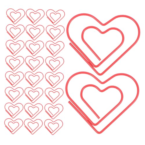 Tofficu 100 Stück Herzförmige Büroklammern Rot Kleine Metallclips Für Journale Scrapbooking Und DIY Projekte Verspielte Lesezeichen Für Büro Und Organisation Tofficu 100 Stück Herzförmige Büroklammern Rot Kleine Metallclips Für Journale Scrapbooking Und DIY Projekte Verspielte Lesezeichen Für Büro Und Organisation von Tofficu