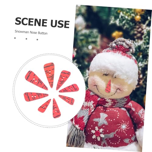 Tofficu 100 Stück Holzknöpfe Karottenform Weihnachtsknöpfe für Diy Schneemann Nase Nähen und Basteln Vielseitig für Kleidung Handwerk Weihnachtsdekoration von Tofficu