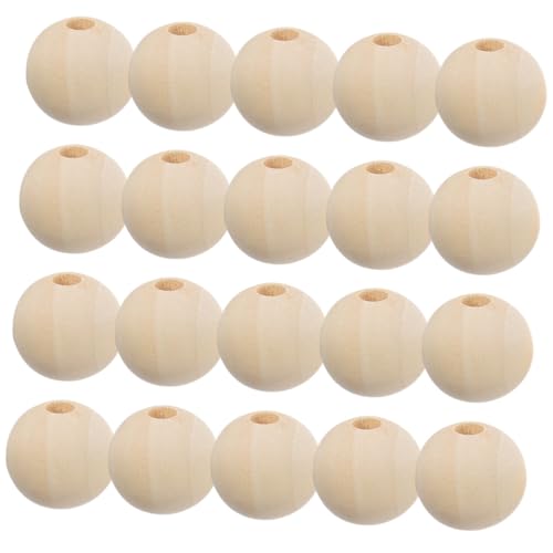 Tofficu 100 Stück Holzperlen mit Naturbelassene Lose Perlen zum Auffädeln für DIY Schmuck Makramee Armbänder Halsketten und Handgefertigte Wohnaccessoires Tofficu 100 Stück Holzperlen mit Naturbelassene Lose Perlen zum Auffädeln für DIY Schmuck Makramee Armbänder Halsketten und Handgefertigte Wohnaccessoires von Tofficu