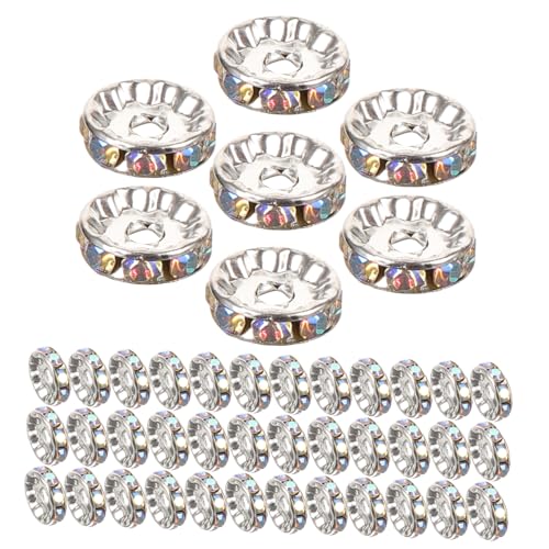 Tofficu 100 Stück Kleine Spacer Perlen aus Zinklegierung Langlebige Runde Schmuckperlen für Armbandherstellung DIY Bastelperlen im Einfachen Stil für Schmuckgestaltung von Tofficu