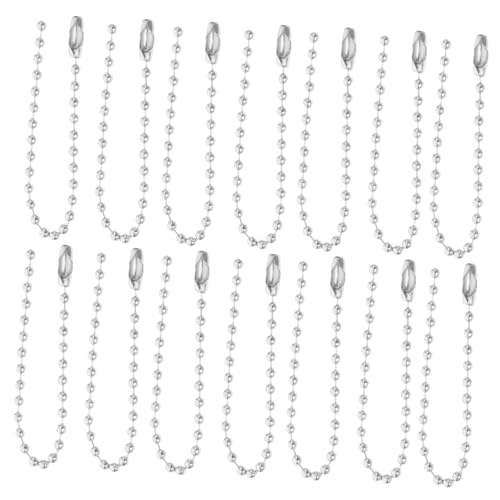 Tofficu 100 Stück Metall Schlüsselanhänger Bead Chain mit Verbindungselementen Schlüsselring für DIY Schmuckherstellung Langlebig und Elegant Vielseitig Einsetzbar von Tofficu