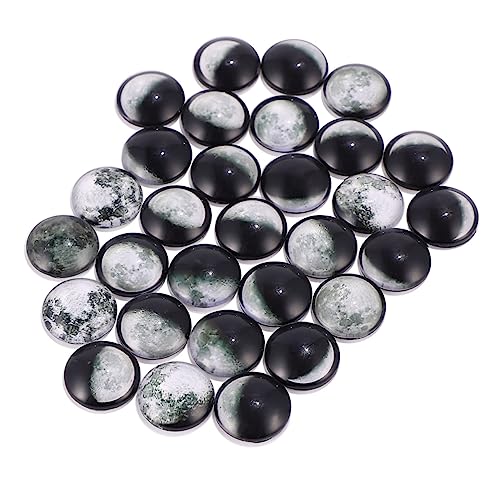 Tofficu 100 Stück Mond Eclipse Muster Patch Cabochons für DIY Schmuck und Dekoration Glassteine mit Gedruckten Mustern zur Kreativen Gestaltung Tofficu 100 Stück Mond Eclipse Muster Patch Cabochons für DIY Schmuck und Dekoration Glassteine mit Gedruckten Mustern zur Kreativen Gestaltung von Tofficu