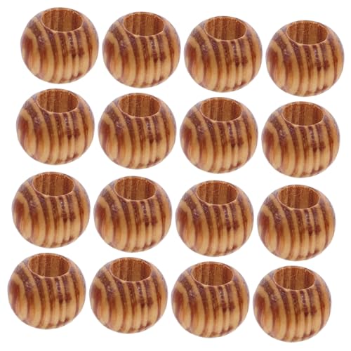 Tofficu 100 Stück Natürliche Holzperlen Durchmesser Große Lochrundperlen zum Auffädeln Bastelperlen für Makramee Schmuck DIY Armband Halskette Tofficu 100 Stück Natürliche Holzperlen Durchmesser Große Lochrundperlen zum Auffädeln Bastelperlen für Makramee Schmuck DIY Armband Halskette von Tofficu
