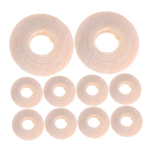 Tofficu 100 Stück Natürliche Holzperlen Flache Scheibenform mit Unbehandelte Perlen für DIY Schmuckherstellung Halsketten und Bastelzubehör Tofficu 100 Stück Natürliche Holzperlen Flache Scheibenform mit Unbehandelte Perlen für DIY Schmuckherstellung Halsketten und Bastelzubehör von Tofficu