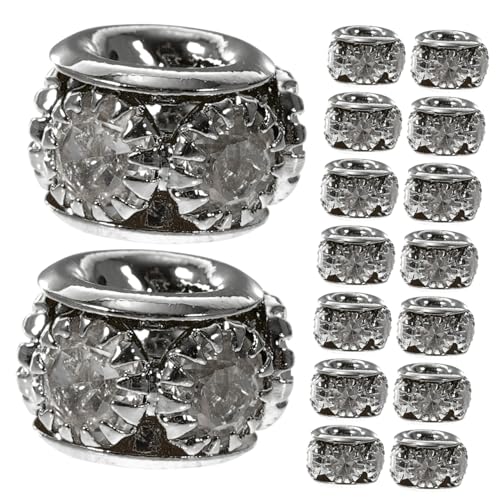 Tofficu 100 Stück Rondelle Spacer Perlen mit Strassbesatz Legierte Abstandsperlen für Schmuckherstellung Vielseitige DIY Perlen für Halsketten und Armbänder Leicht und Praktisch Tofficu 100 Stück Rondelle Spacer Perlen mit Strassbesatz Legierte Abstandsperlen für Schmuckherstellung Vielseitige DIY Perlen für Halsketten und Armbänder Leicht und Praktisch von Tofficu