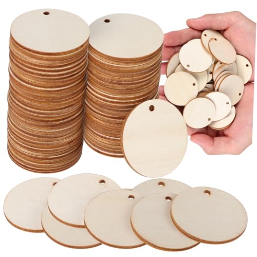 Tofficu 100 Stück Runde Holzscheiben Naturbelassen Glatt für DIY Basteln Handwerk Schmuck Weihnachtsdeko Hochzeit Ornamente Tofficu 100 Stück Runde Holzscheiben Naturbelassen Glatt für DIY Basteln Handwerk Schmuck Weihnachtsdeko Hochzeit Ornamente von Tofficu