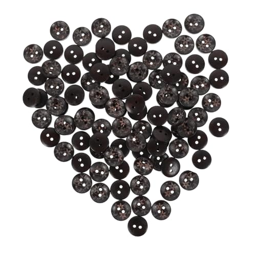 Tofficu 100 Stück Schwarze Holzkno zum Annähen Schale form DIY Ersatzknöpfe für Kleidung Anzug Reparatur Dekorative Trachtenknöpfe für Handwerk und Basteln von Tofficu