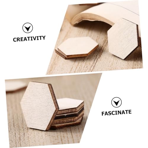 Tofficu 100 Stück Sechseckige Holzscheiben Blank Holzstücke Für DIY Basteln Kreativitätsförderung Glatte Oberfläche Natürliche Holzteile Für Handwerk Streudeko Tofficu 100 Stück Sechseckige Holzscheiben Blank Holzstücke Für DIY Basteln Kreativitätsförderung Glatte Oberfläche Natürliche Holzteile Für Handwerk Streudeko von Tofficu