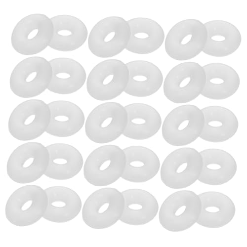 Tofficu 100 Stück Silikon Spacer Stopper Perlen für Schmuckherstellung Rutschfeste Gummiringe Weiße Positionierungsperlen für Armbänder und Halsketten Tofficu 100 Stück Silikon Spacer Stopper Perlen für Schmuckherstellung Rutschfeste Gummiringe Weiße Positionierungsperlen für Armbänder und Halsketten von Tofficu