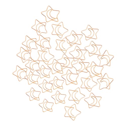Tofficu 100 Stück Sternförmige Büroklammern Metall Clips für Dokumente Bastelprojekte und Lesezeichen Praktische Büro und Bastelutensilien Roségold Tofficu 100 Stück Sternförmige Büroklammern Metall Clips für Dokumente Bastelprojekte und Lesezeichen Praktische Büro und Bastelutensilien Roségold von Tofficu