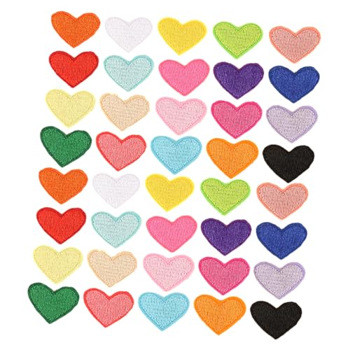Tofficu 100 Stück Teiliges Herzförmige Bügel und Nähapplikationen Bunte Stickerei Stoffpatches für Kleidung Jacken Schuhe Taschen DIY Reparatur und Dekoration Tofficu 100 Stück Teiliges Herzförmige Bügel und Nähapplikationen Bunte Stickerei Stoffpatches für Kleidung Jacken Schuhe Taschen DIY Reparatur und Dekoration von Tofficu