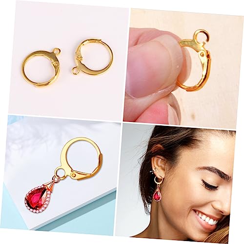 Tofficu 100 Stück Teiliges Ohrhaken Ohrschmuck Zubehör DIY Ohrringe Haken für Damen Mädchen Gold und Silber Langlebig und Sicher für Individuellen Schmuckdesign von Tofficu