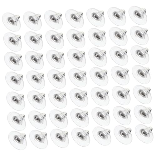 Tofficu 100 Stück Teiliges Ohrstecker Verschlüsse für Ohrstecker Langlebige Einfache Ohrsteckerstopper mit Starkem Verschleißschutz Geeignet für Verschiedene Ohrschmuckarten Leicht zu von Tofficu