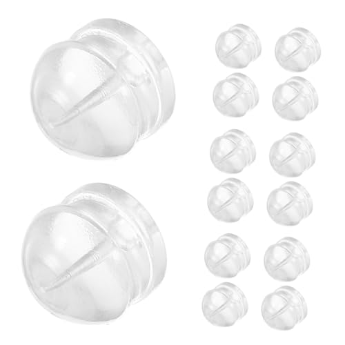 Tofficu 100 Stück Teiliges Silikon Ohrstecker Verschlüsse Transparent Langlebig Hautfreundlich Sicher für Frauen Teenager für Schwere Ohrringe und Diy Ohrschmuck Zubehör von Tofficu