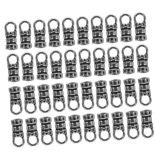 Tofficu 100 Stück Vintage Legierungs-verbindungsverschluss für DIY Armband Lederband Schnallen Schmuckherstellung Zubehör Robust und Vielseitig für Halsketten und Schlüsselanhänger von Tofficu