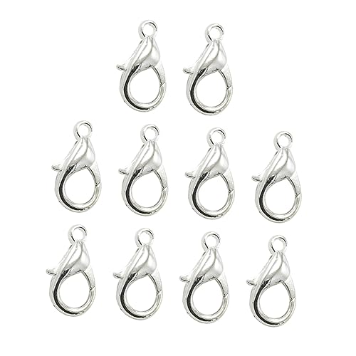 Tofficu 100 Stück Zinklegierung Karabinerverschlüsse für DIY Schmuckherstellung Silberne Verschlüsse für und Armbänder Langlebig und Vielseitig Einsetzbar Tofficu 100 Stück Zinklegierung Karabinerverschlüsse für DIY Schmuckherstellung Silberne Verschlüsse für und Armbänder Langlebig und Vielseitig Einsetzbar von Tofficu