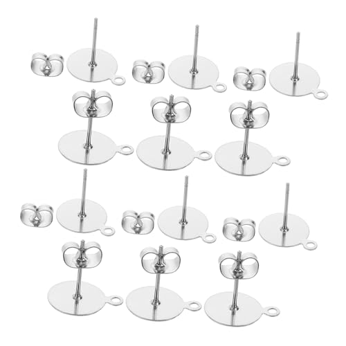 Tofficu 100 Stück Zubehör Für Ohrringe Flache Ohrring-verschlüsse Für Ohrstecker Ohrringe Rücken Ohrringe Machen Post -ohrring -rücken Ohrsteckerbefunde Rostfreier Stahl Silver von Tofficu