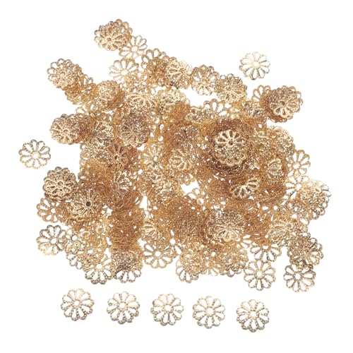 Tofficu 1000 Stück Blüten Perlenkappen Abstandshalter Vintage Schmuck DIY Zubehör für Armbänder Halsketten Langlebig Korrosionsbeständig aus Hochwertigem Eisen für Bastelprojekte von Tofficu