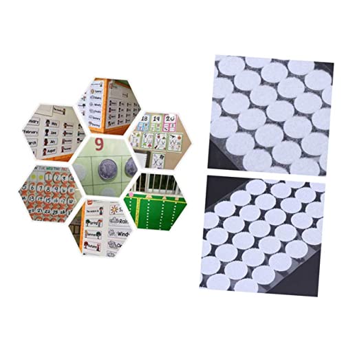 Tofficu 1000 Stück Rund Klettpunkte Selbstklebend Stark Haftend Polyester Nylon Doppelseitig Für Handwerk Kabelbefestigung Und Dekoration von Tofficu