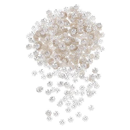 Tofficu 1000 Stück Schmuckperlen Endkappen Silber Blumenmuster Eisen Abstandshalter Diy Armband Bastelzubehör für Halsketten und Schmuckherstellung Tofficu 1000 Stück Schmuckperlen Endkappen Silber Blumenmuster Eisen Abstandshalter Diy Armband Bastelzubehör für Halsketten und Schmuckherstellung von Tofficu