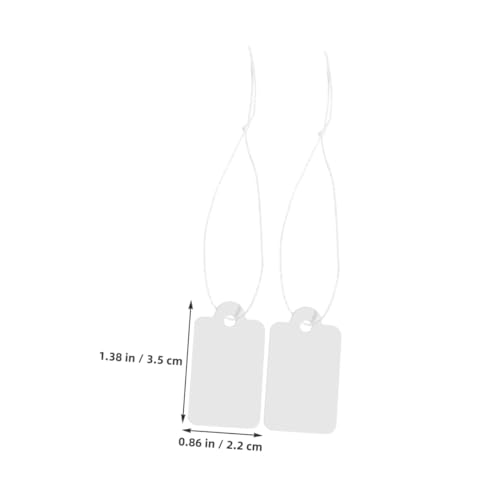 Tofficu 1000 Stück Weiße Kleine Preisschilder mit Faden zum Beschriften Papieranhänger für Schmuck Kleidung Leere Hängeetiketten mit Schreibfläche für Einzelhandel Tofficu 1000 Stück Weiße Kleine Preisschilder mit Faden zum Beschriften Papieranhänger für Schmuck Kleidung Leere Hängeetiketten mit Schreibfläche für Einzelhandel von Tofficu