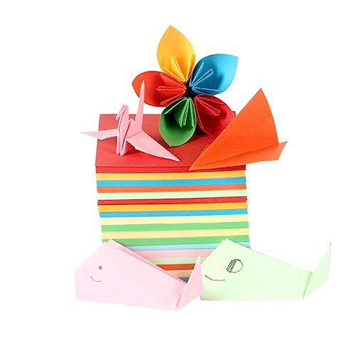 Tofficu 100Blätter Origami Papier Doppelseitiges Faltpapier Leuchtenden Farben Quadratisch Für DIY Bastelprojekte Origami Und Kunstarbeiten von Tofficu