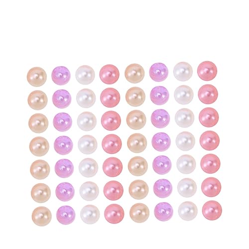 Tofficu 100Stücke Farbige Runde Perlen Mischfarben Imitationsperlen für Schmuck Halsketten und Bastelprojekte zum Perlenarmband Basteln und DIY Schmuckherstellung von Tofficu